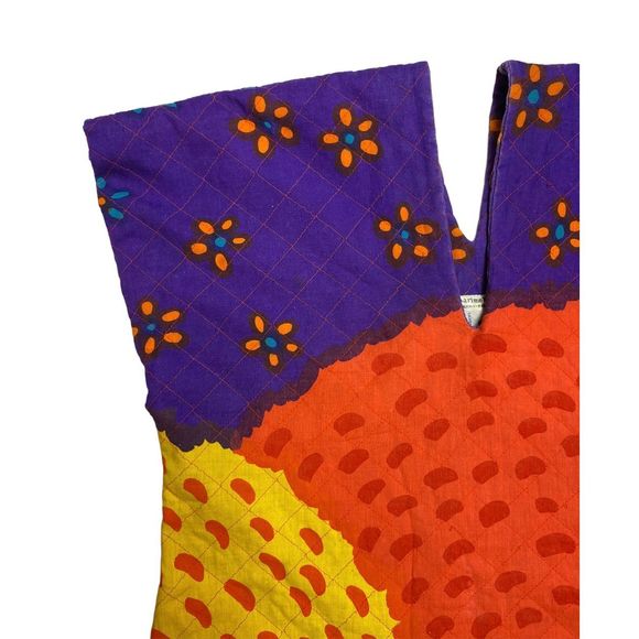 MARIMEKKO Suomi-Finland Vintage 1970's Quilted Maxi Dress - Picture 5 of 10